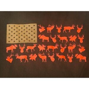 Columbia PHG Game Flag II Pullover Hoodie Elk Deer Antlers Brown NWT - Size 4XL